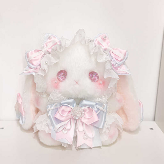 Doll bag, Lolita handmade rabbit bag, crossbody and can be worn on both shoulders, plush, cute women's bag, exquisite.