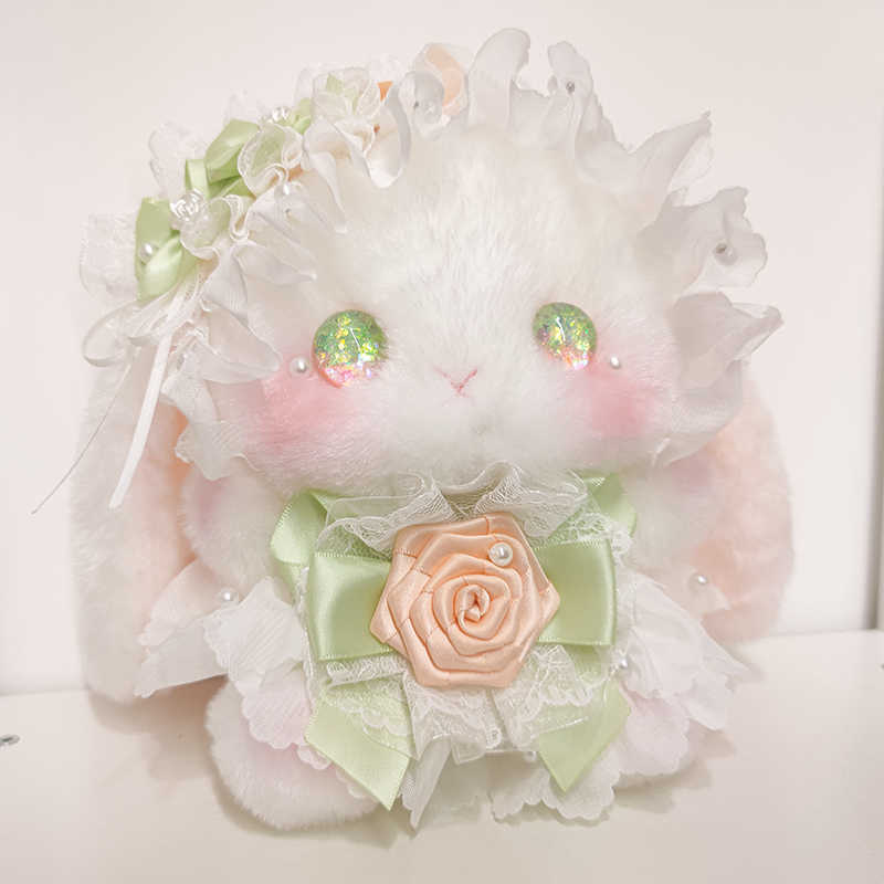 Doll bag, Lolita handmade rabbit bag, crossbody and can be worn on both shoulders, plush, cute women's bag, exquisite.