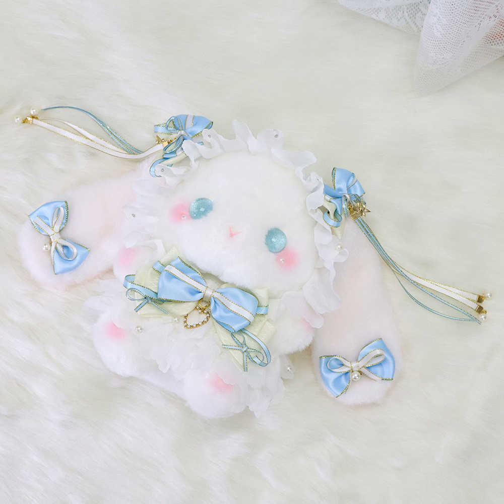 Lolita handmade doll rabbit bag, crossbody and can be worn on both shoulders, a cute Lolita bag as a lovely gift.