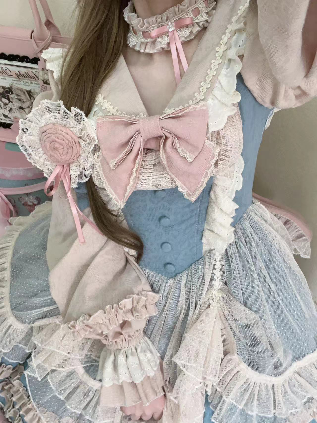 Original Lolita "Rosemary" daily princess dress, suitable for coming-of-age ceremonies, elegant for spring and autumn.