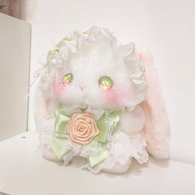 Doll bag, Lolita handmade rabbit bag, crossbody and can be worn on both shoulders, plush, cute women's bag, exquisite.