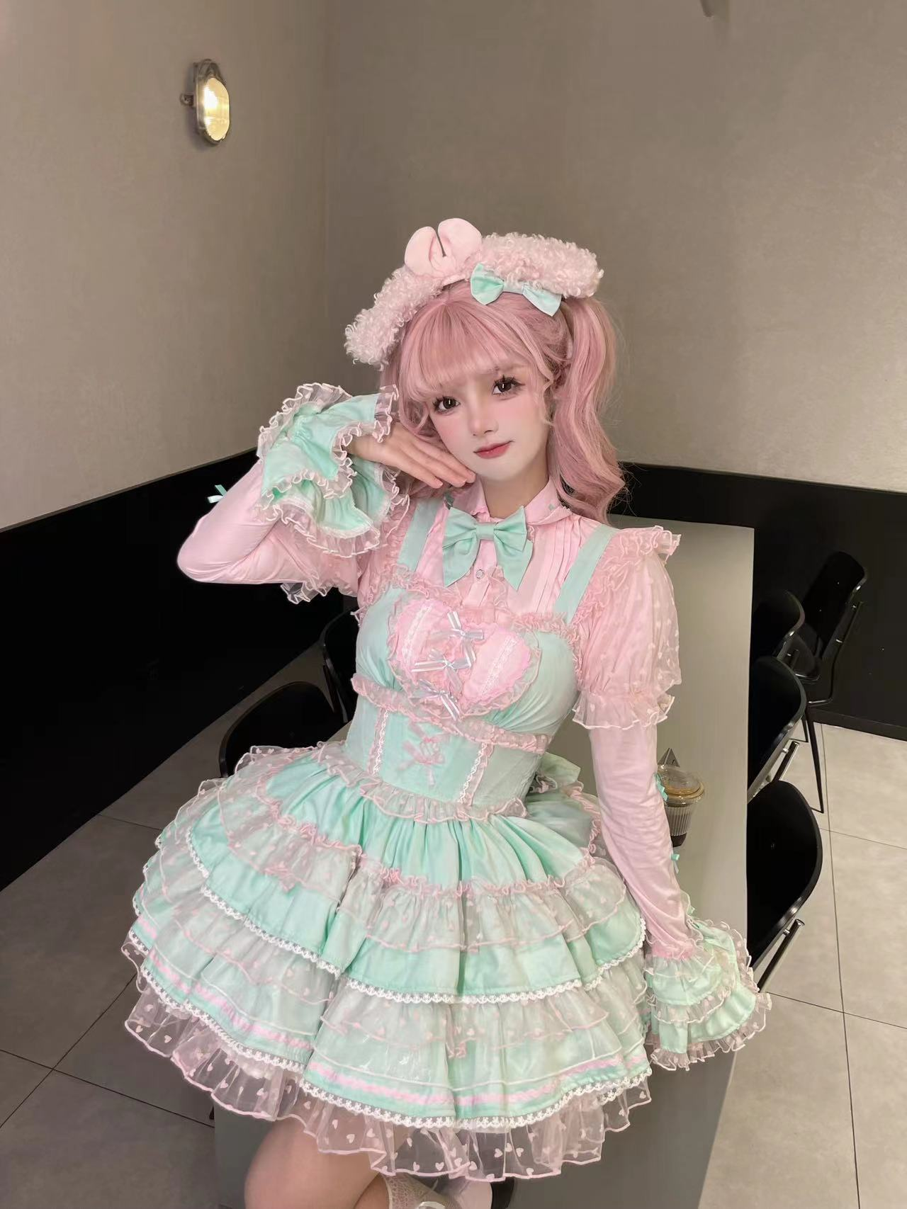 Original Lolita "Prayer" with inner layer available in stock (excluding the small top hat which needs to be purchased separately).