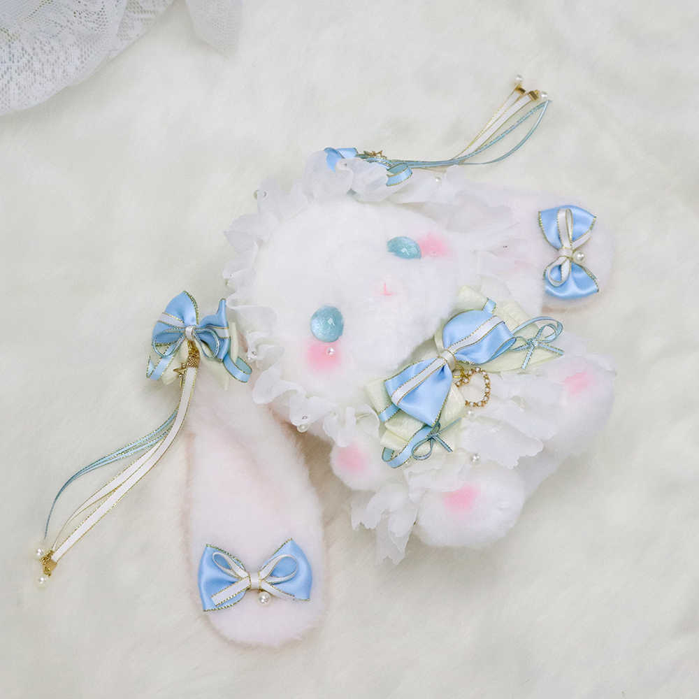 Lolita handmade doll rabbit bag, crossbody and can be worn on both shoulders, a cute Lolita bag as a lovely gift.