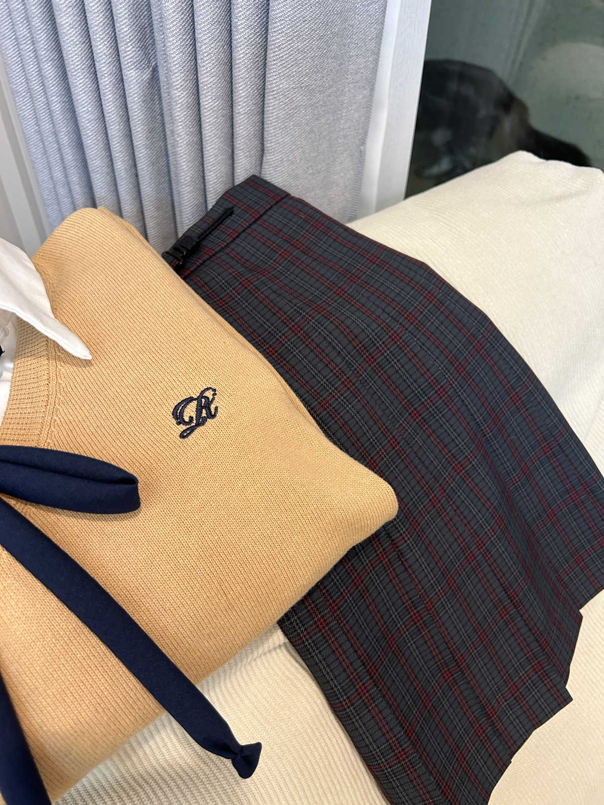 JK uniform skirt, Japanese school-uniform-feeling plaid skirt, half skirt, pleated skirt for autumn and winter, skirt in academic style.