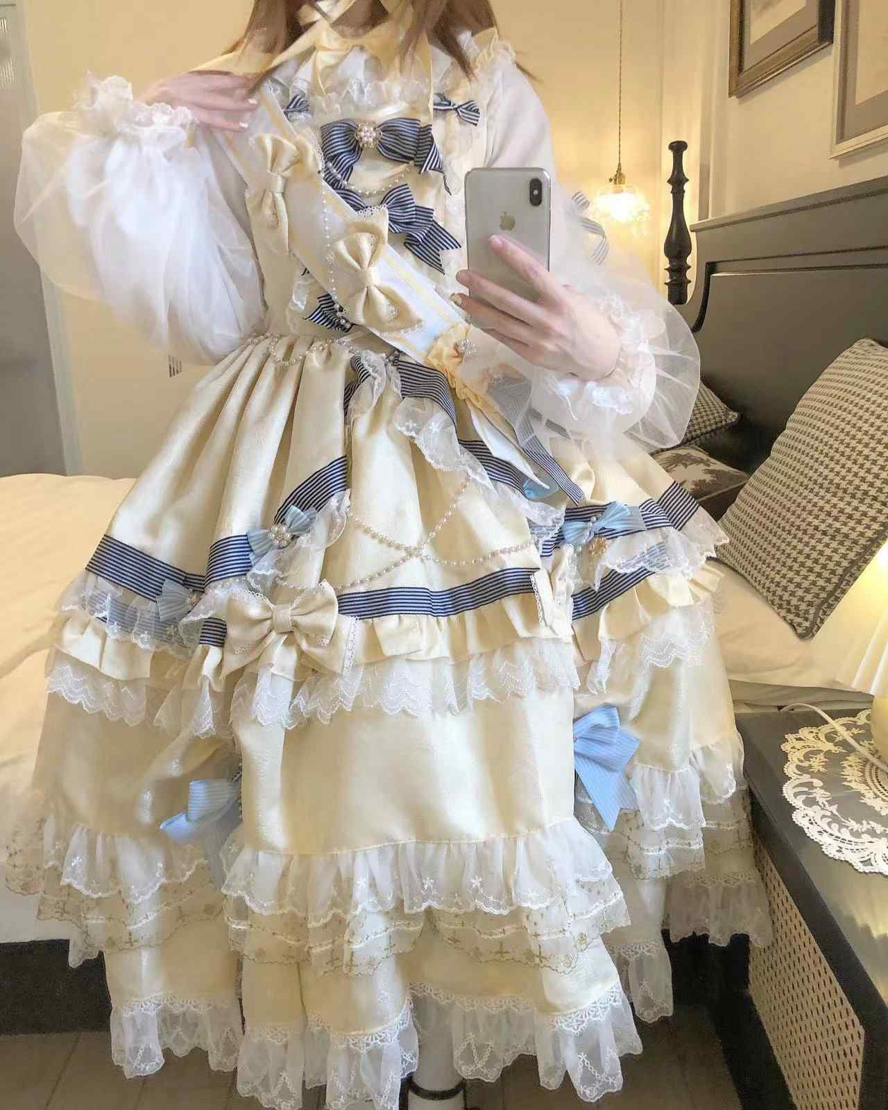 Original and genuine Lolita dress "Coronation 2.0", a dress for Lolita girls, daily wear, women's mid-to-long length.