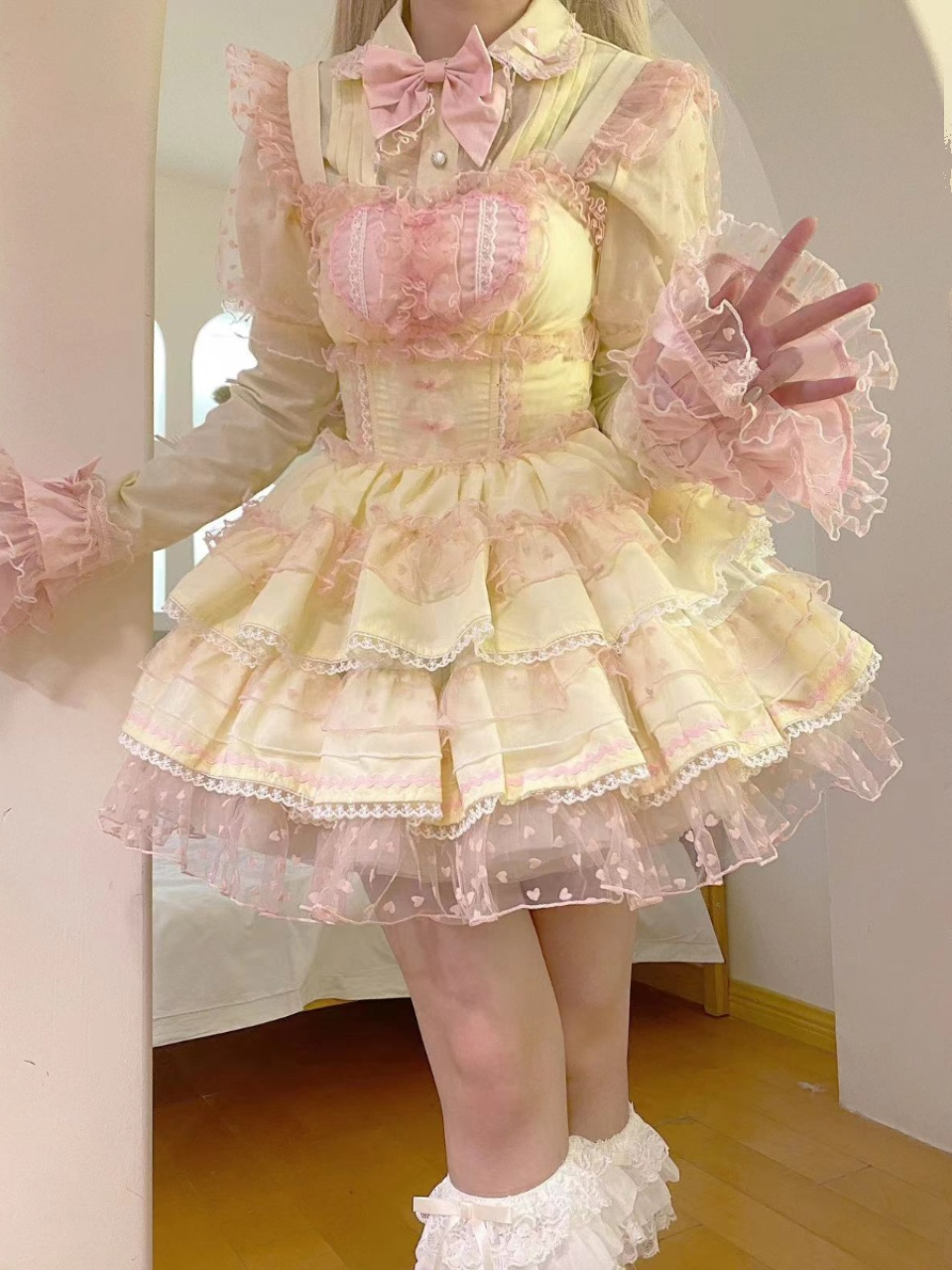 Original Lolita "Prayer" with inner layer available in stock (excluding the small top hat which needs to be purchased separately).