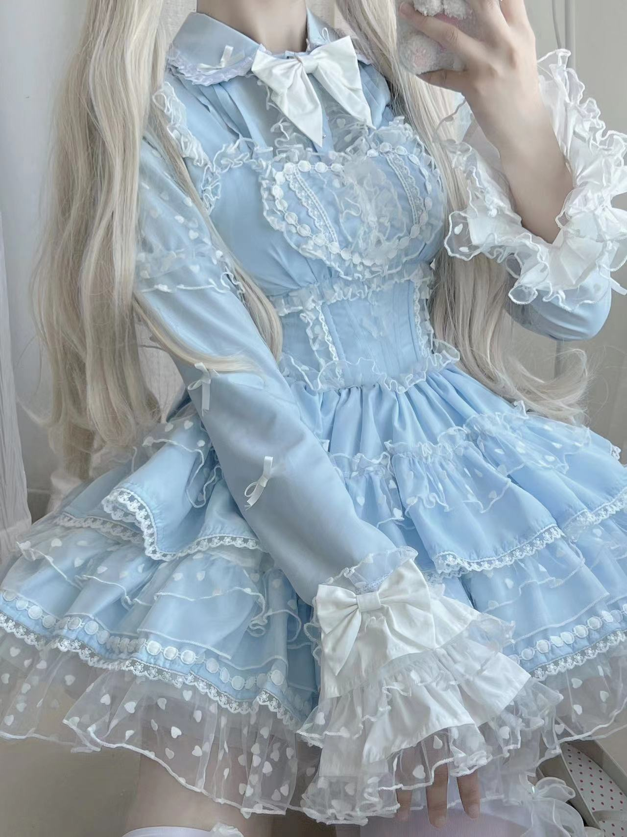 Original Lolita "Prayer" with inner layer available in stock (excluding the small top hat which needs to be purchased separately).