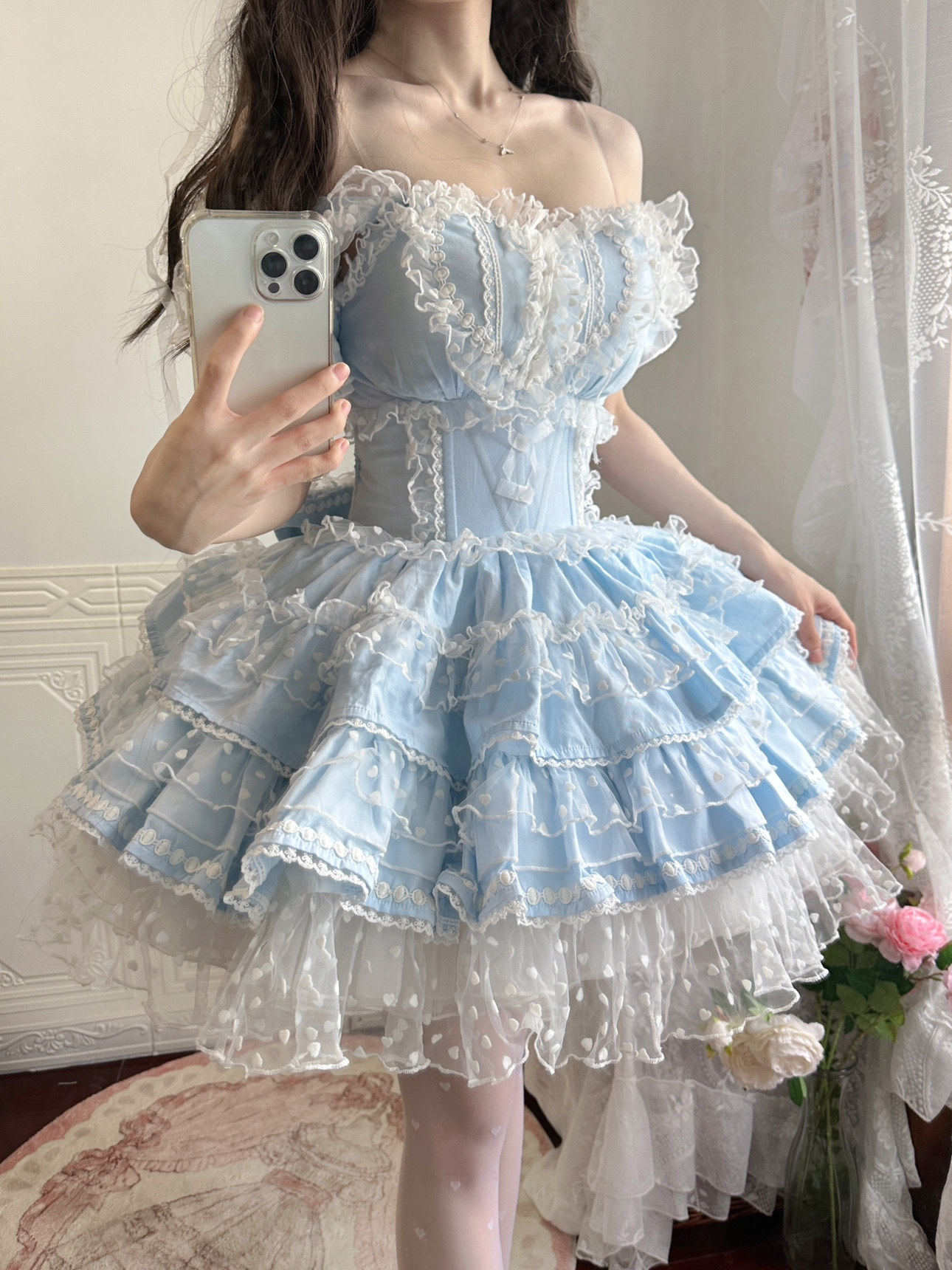 Original Lolita "Prayer" with inner layer available in stock (excluding the small top hat which needs to be purchased separately).