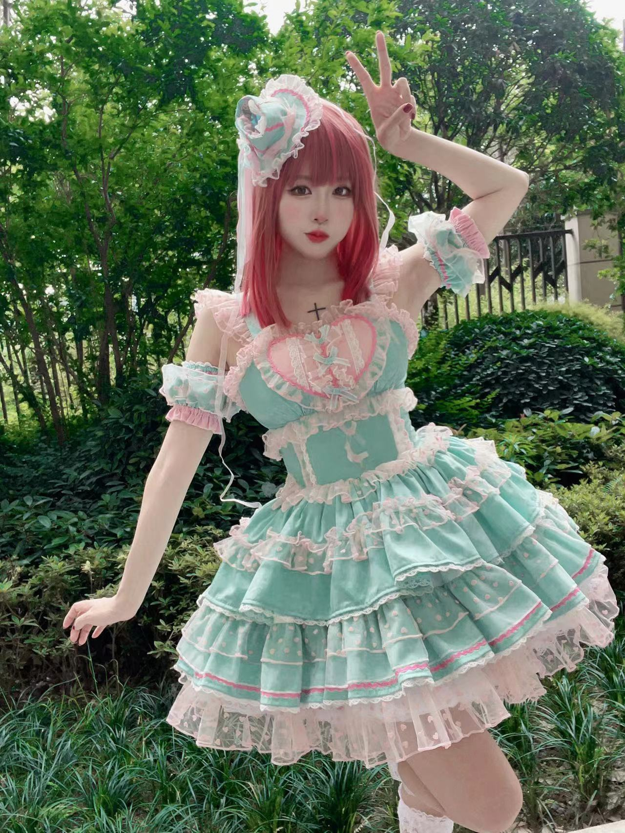 Original Lolita "Prayer" with inner layer available in stock (excluding the small top hat which needs to be purchased separately).