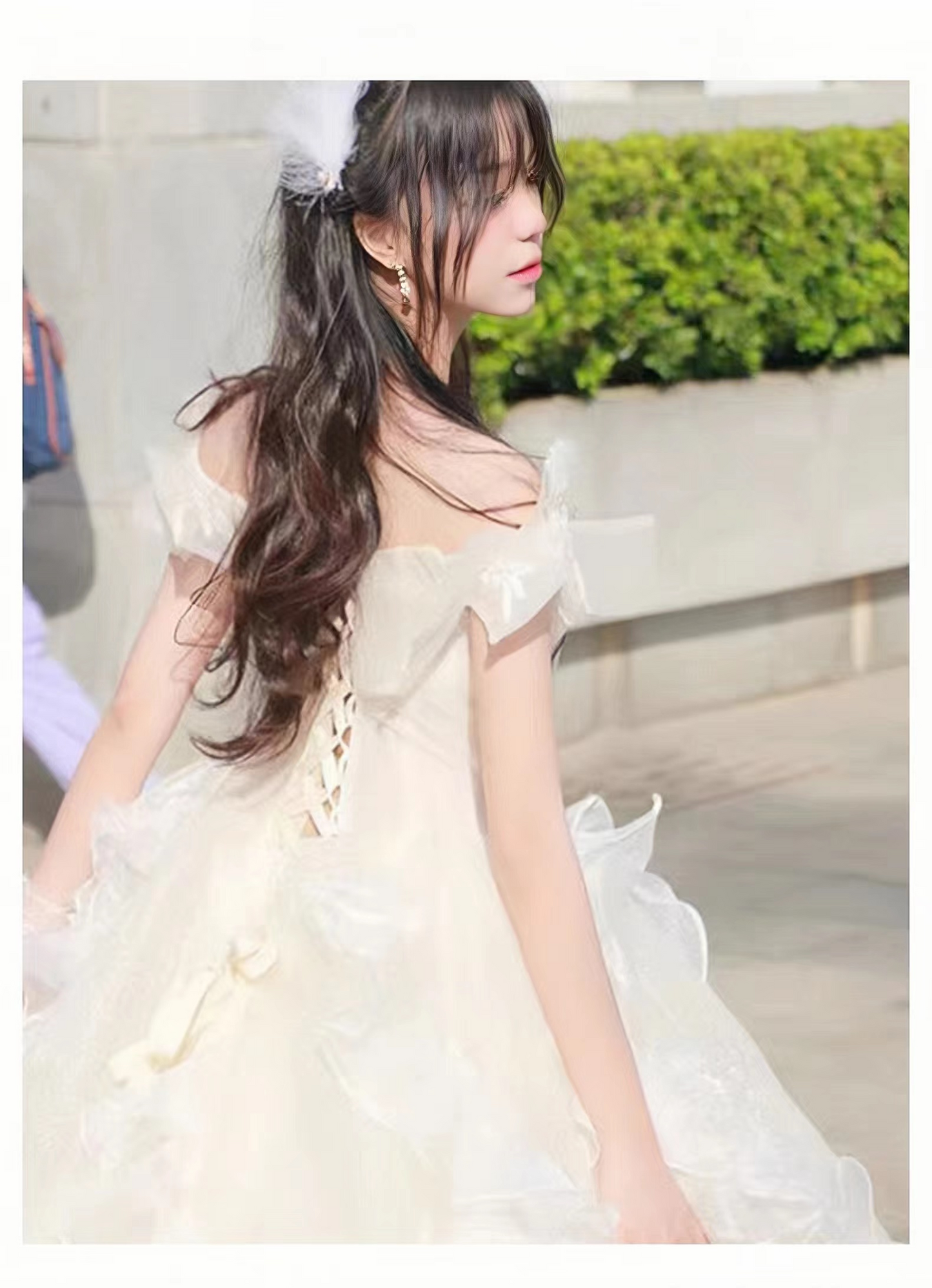 Lolita original wedding light luxury evening dress, with light gauze, fairy-like, host's puffy skirt, adult formal dress.