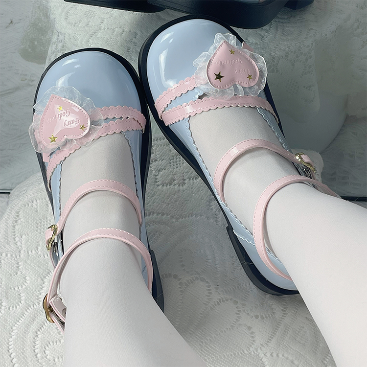 Original Big-headed and Round-headed Thick-soled Lolita Leather Shoes, with Cute Round Toes, for Lo Girls' Single Shoes.