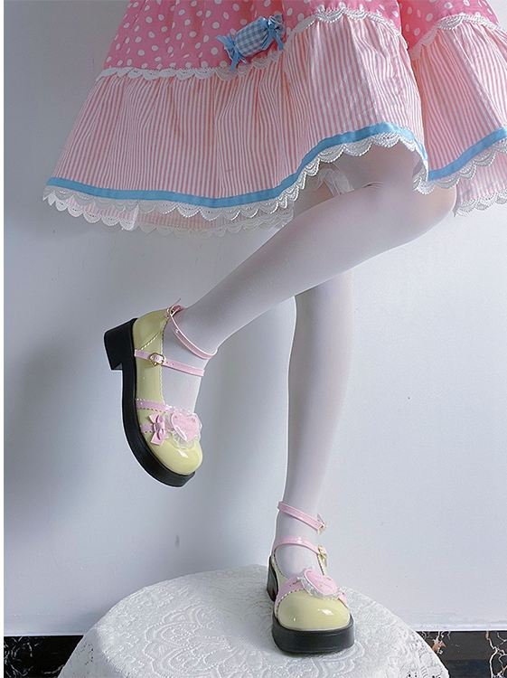 Original Big-headed and Round-headed Thick-soled Lolita Leather Shoes, with Cute Round Toes, for Lo Girls' Single Shoes.