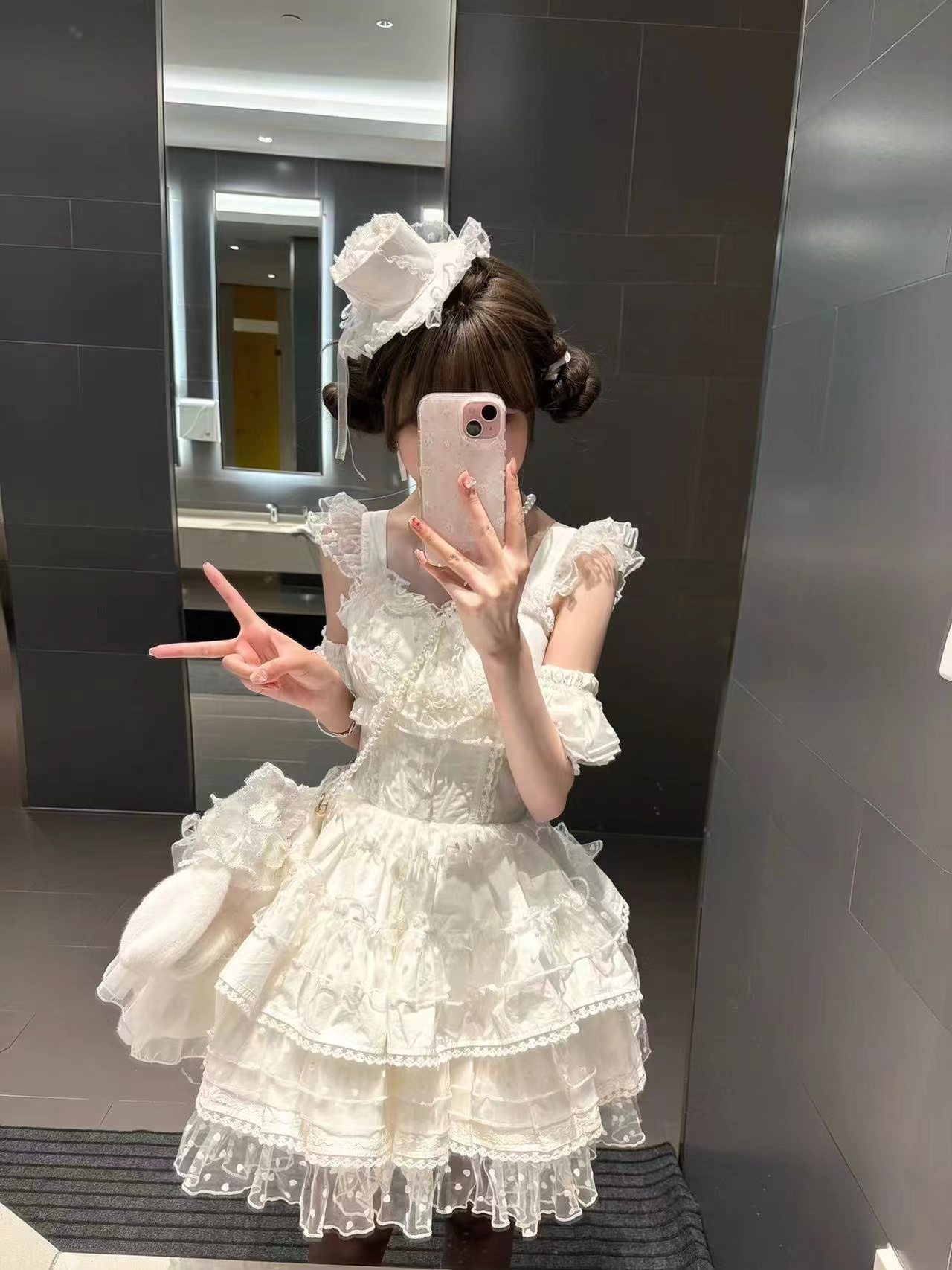 Original Lolita "Prayer" in pure white (excluding the inner layer and top hat).