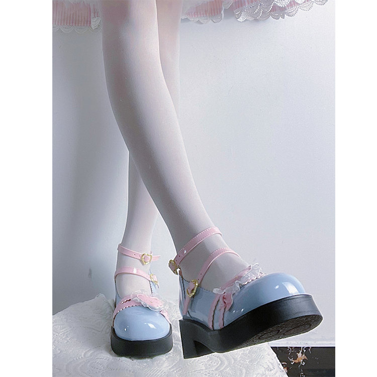 Original Big-headed and Round-headed Thick-soled Lolita Leather Shoes, with Cute Round Toes, for Lo Girls' Single Shoes.