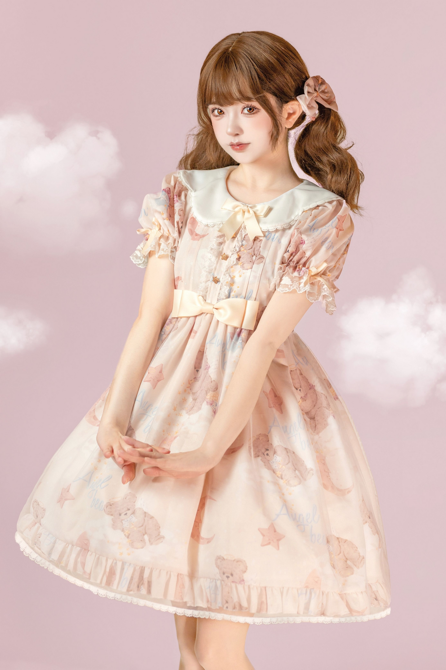 Spot - available "Wish - upon - a - Star Bear 2.0" Polaris Original Lolita Dress with Large Summer Skirt.