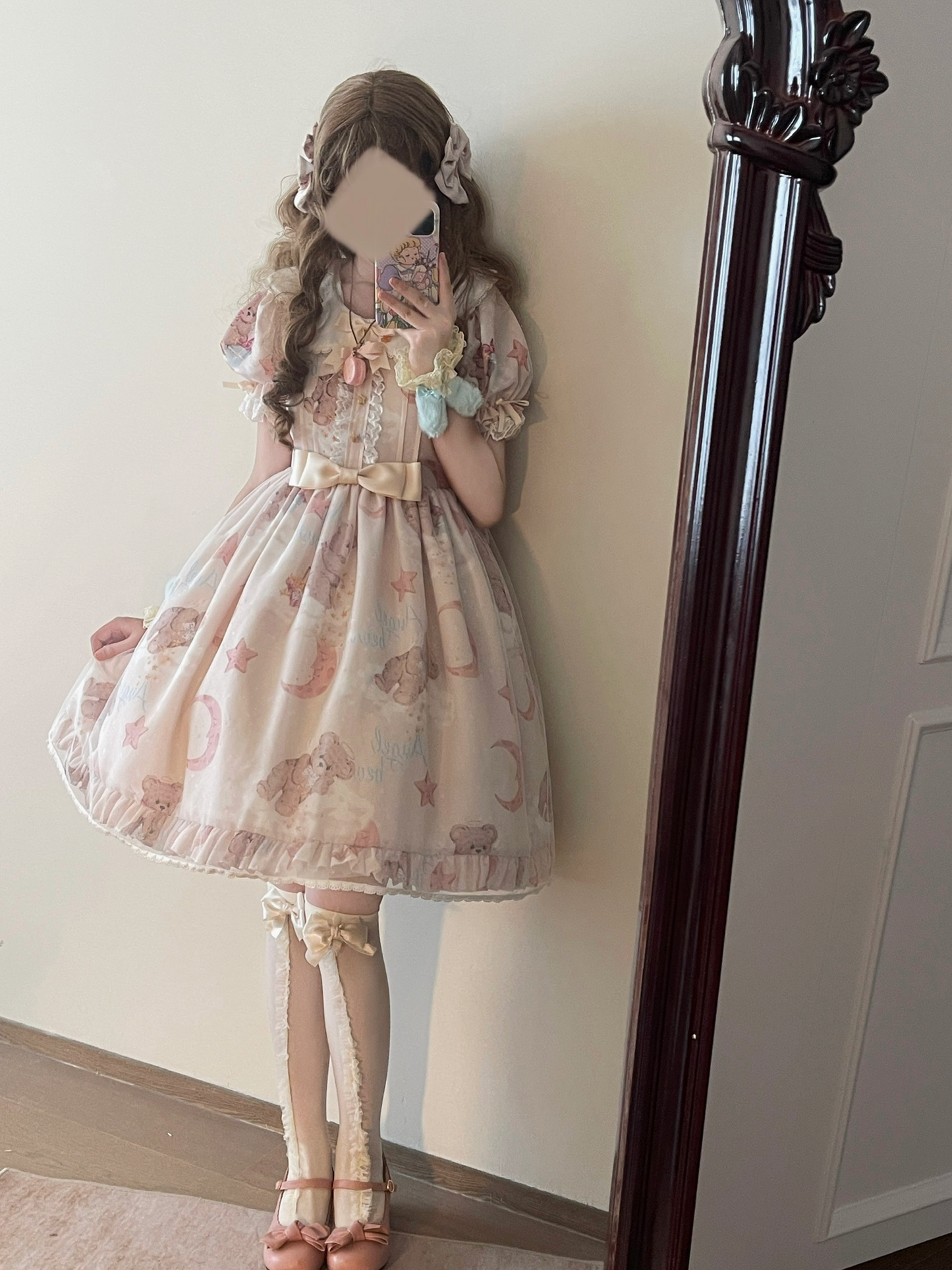 Spot - available "Wish - upon - a - Star Bear 2.0" Polaris Original Lolita Dress with Large Summer Skirt.