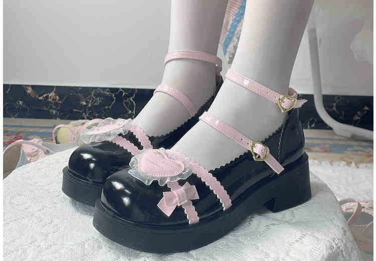 Original Big-headed and Round-headed Thick-soled Lolita Leather Shoes, with Cute Round Toes, for Lo Girls' Single Shoes.