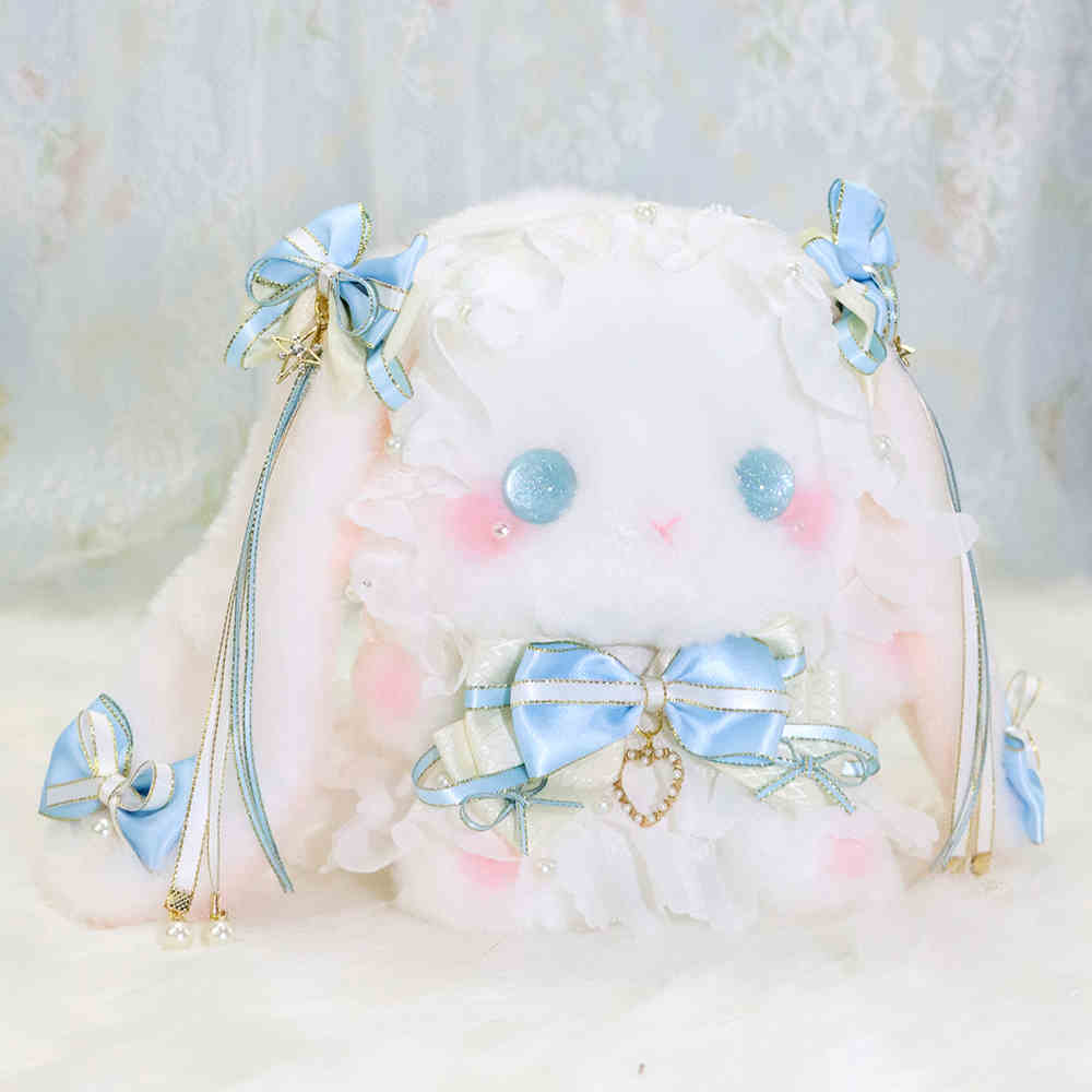 Lolita handmade doll rabbit bag, crossbody and can be worn on both shoulders, a cute Lolita bag as a lovely gift.