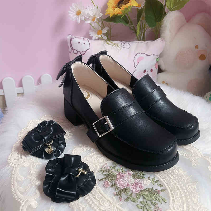 Original ultra - microfiber flat - bottomed, round - toed all - match student shoes, uniform JK, Mori girl loafers for women.