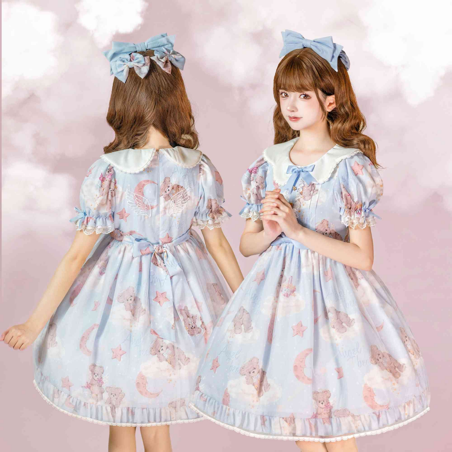 Spot - available "Wish - upon - a - Star Bear 2.0" Polaris Original Lolita Dress with Large Summer Skirt.