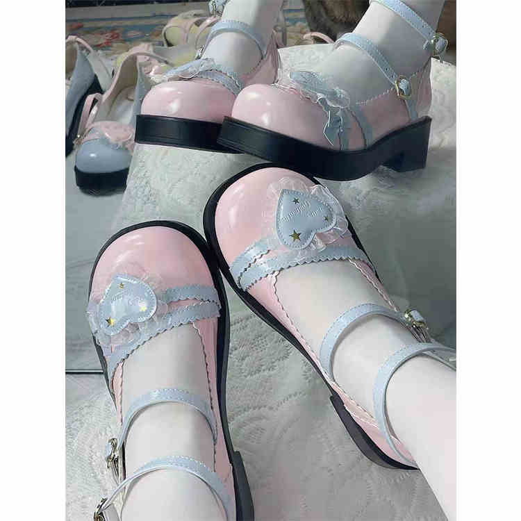 Original Big-headed and Round-headed Thick-soled Lolita Leather Shoes, with Cute Round Toes, for Lo Girls' Single Shoes.