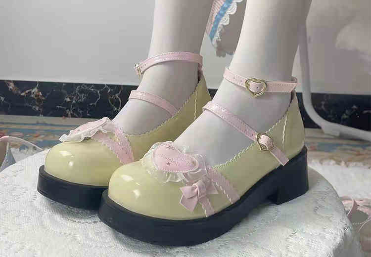 Original Big-headed and Round-headed Thick-soled Lolita Leather Shoes, with Cute Round Toes, for Lo Girls' Single Shoes.