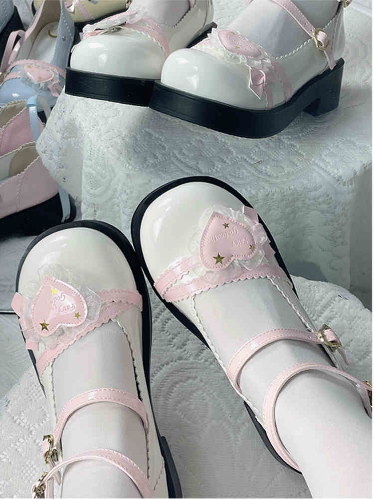 Original Big-headed and Round-headed Thick-soled Lolita Leather Shoes, with Cute Round Toes, for Lo Girls' Single Shoes.